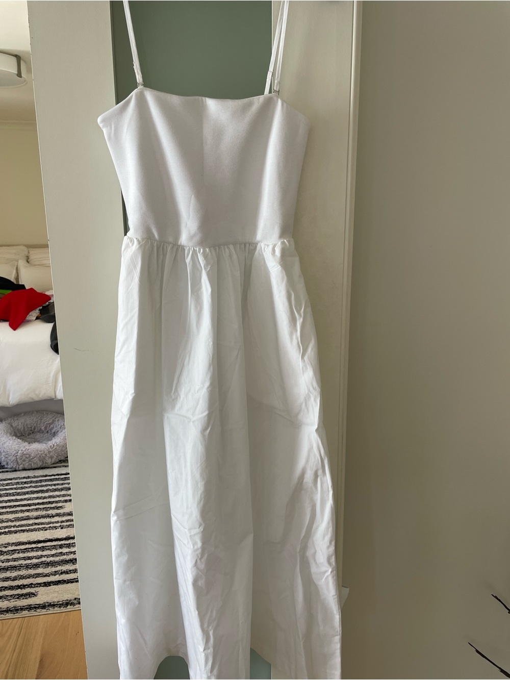 White Spaghetti-Strap Summer Dress